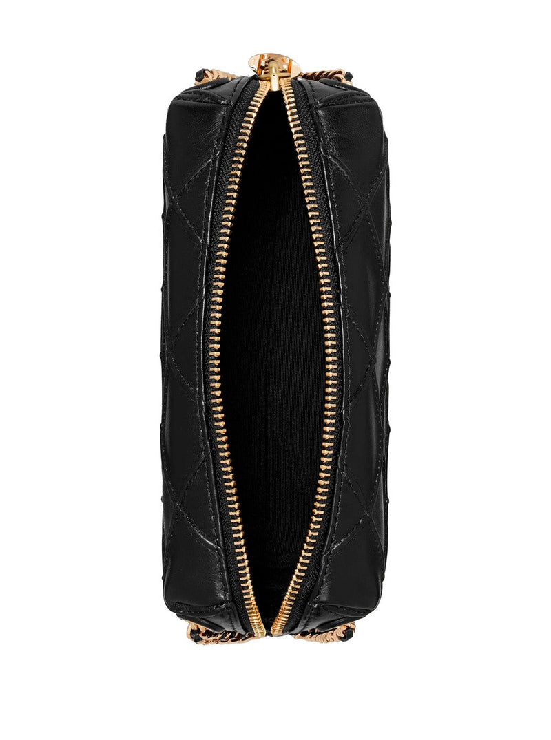 Tory Burch Fleming Shoulder Bag — Black Lambskin