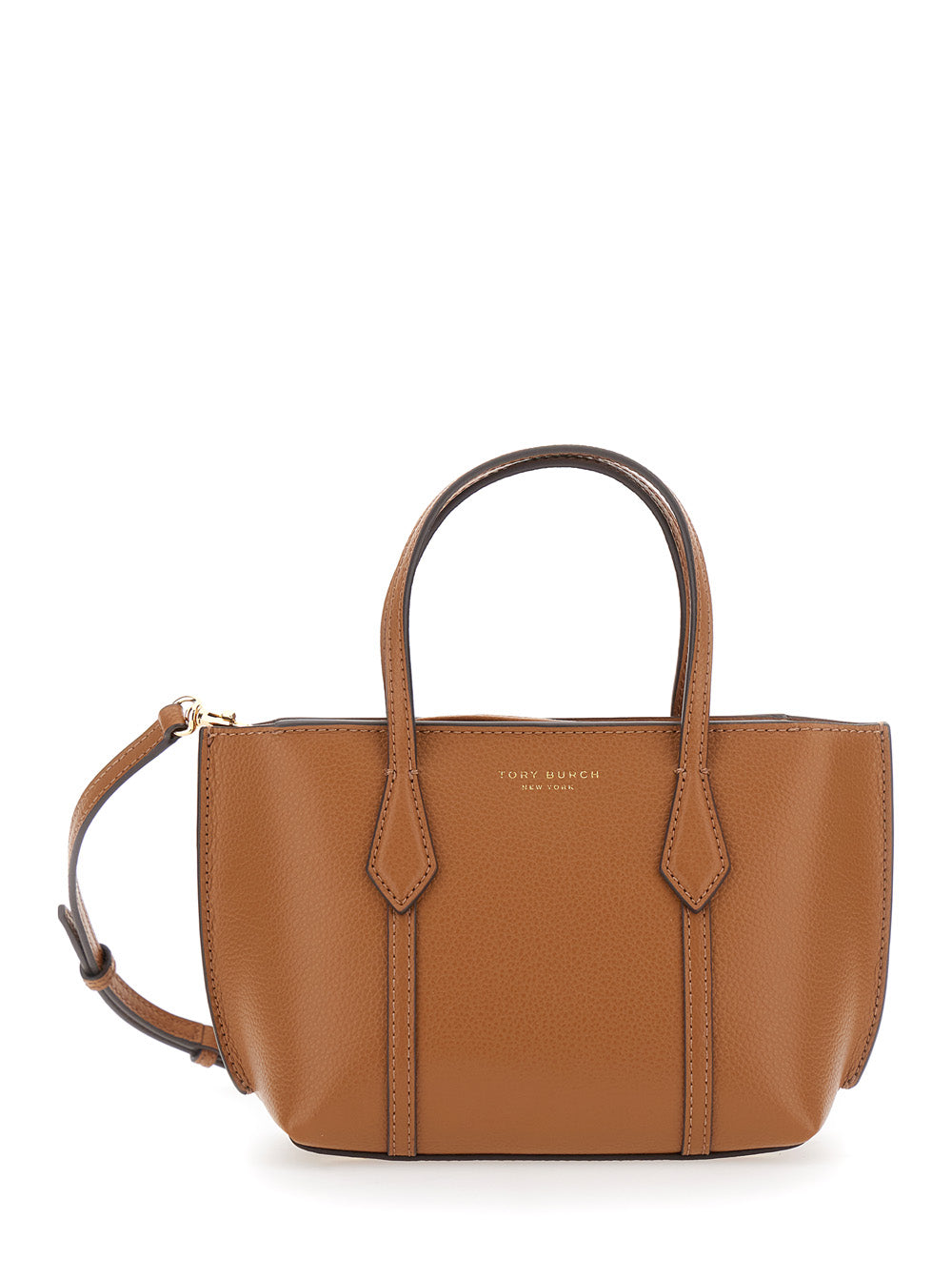 Tory Burch Grained Leather Shoulder Bag — Brown