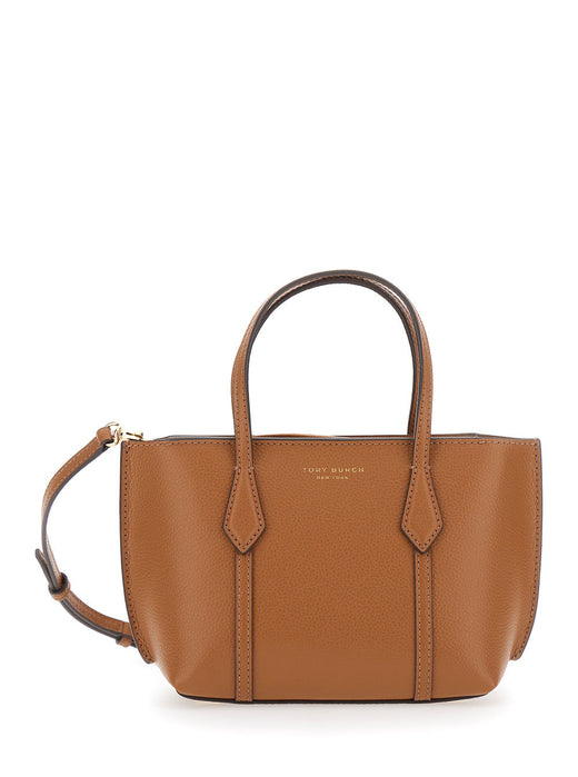 Tory Burch Grained Leather Shoulder Bag — Brown