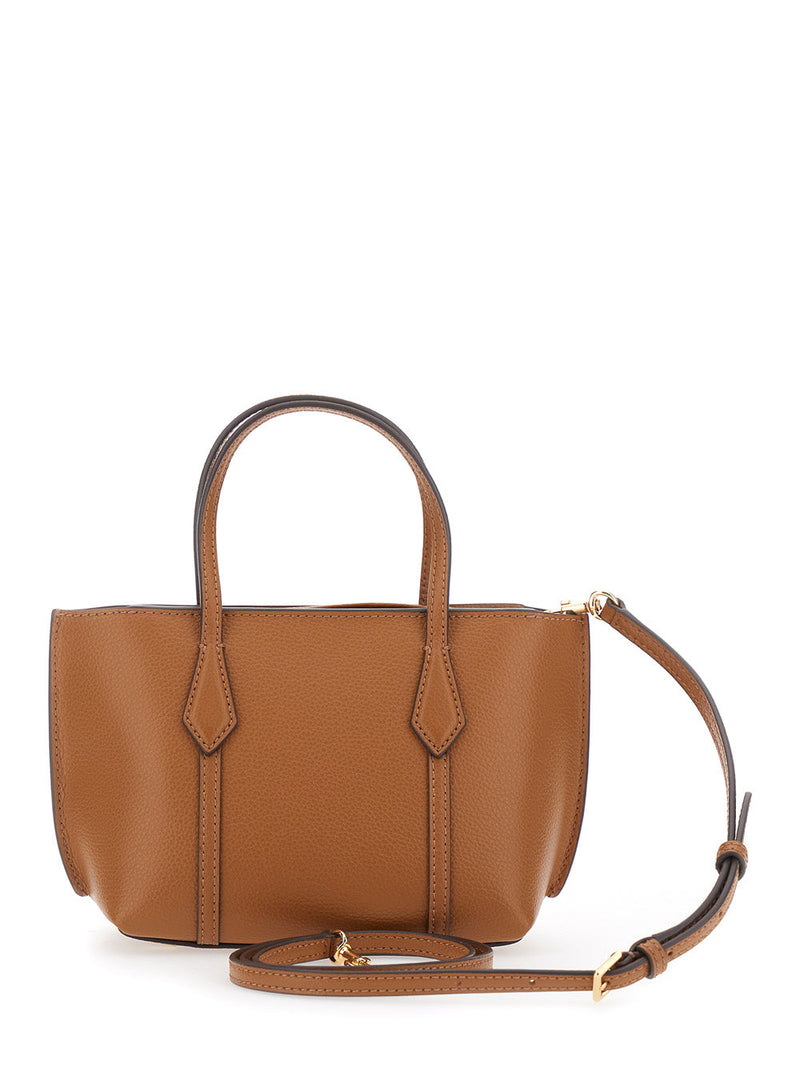 Tory Burch Grained Leather Shoulder Bag — Brown