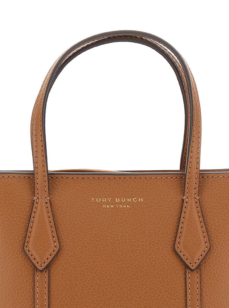 Tory Burch Grained Leather Shoulder Bag — Brown