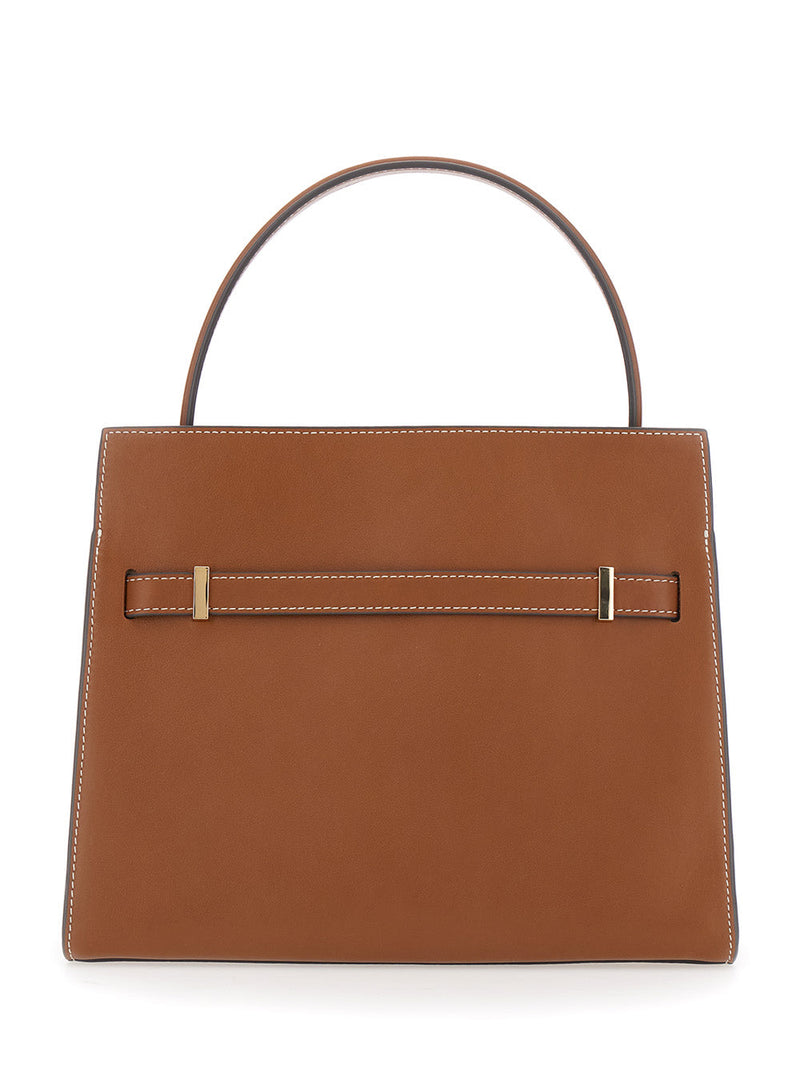 Tory Burch Top Handle Bag — Brown Cow Leather