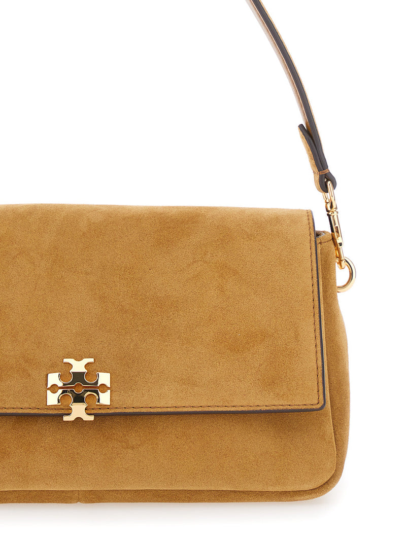Tory Burch Shoulder Bag — Brown Suede