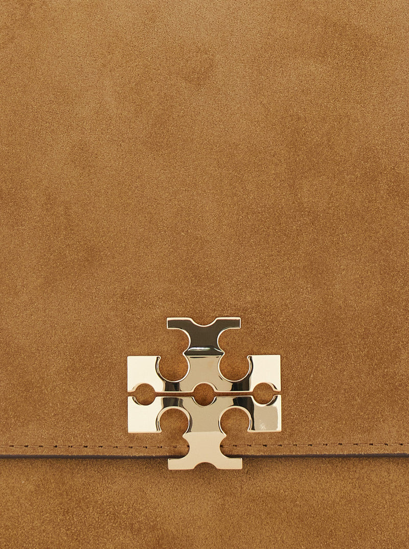 Tory Burch Charlie Shoulder Bag — Brown Suede