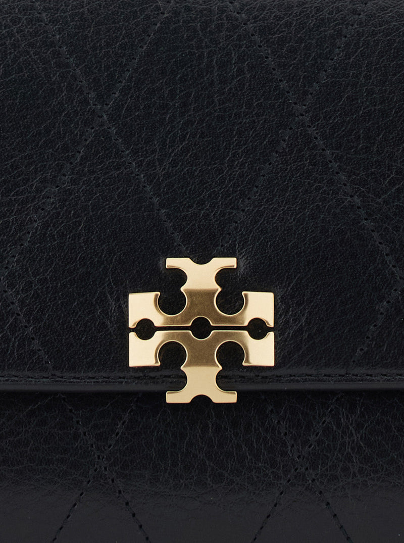 Tory Burch Charlie Shoulder Bag — Black Cow Leather