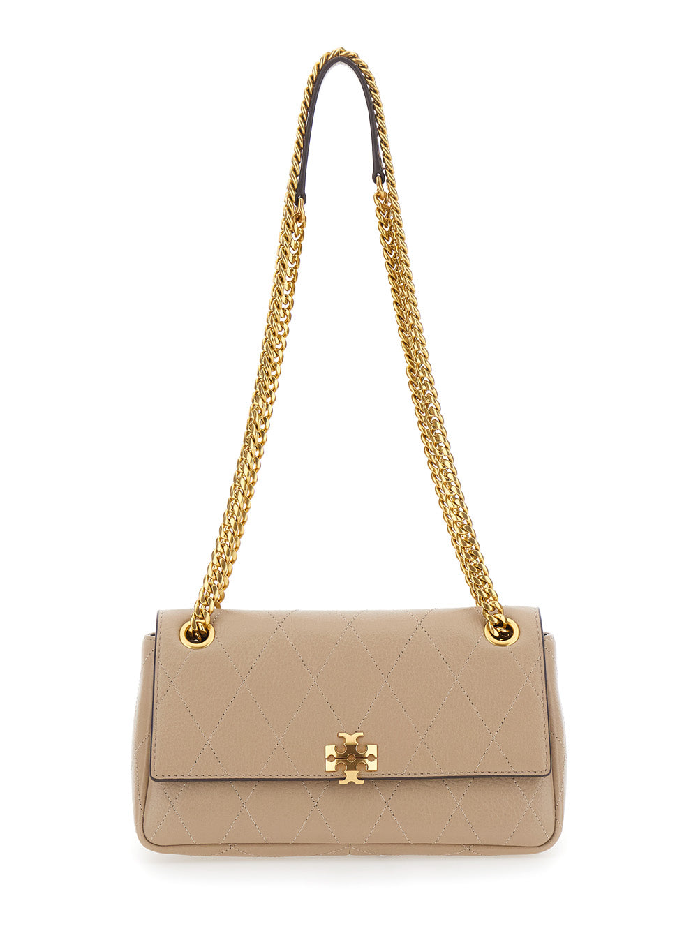 Tory Burch Charlie Crossbody Bag — Gray Cow Leather