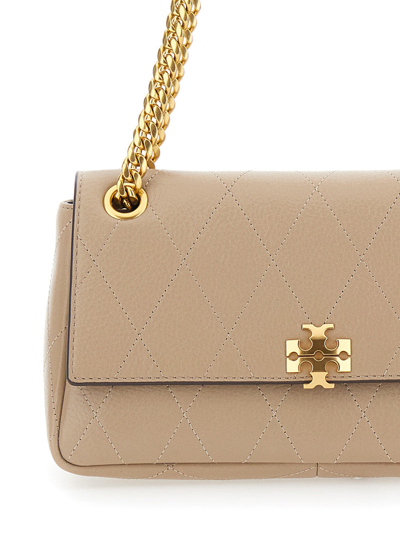 Tory Burch Charlie Crossbody Bag — Gray Cow Leather