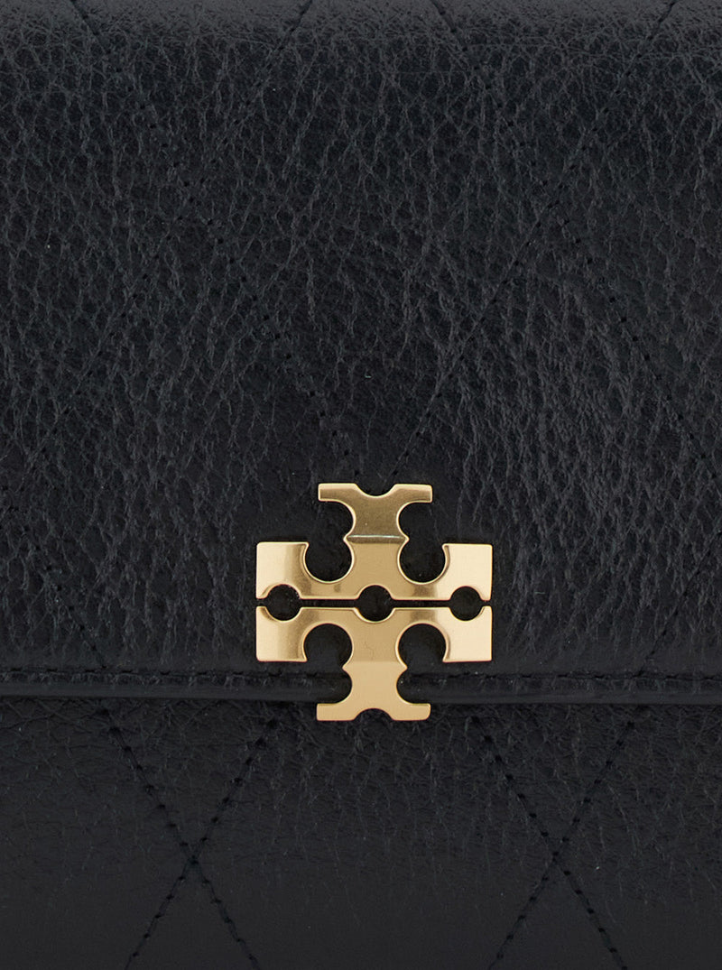Tory Burch Charlie Shoulder Bag — Black Cow Leather