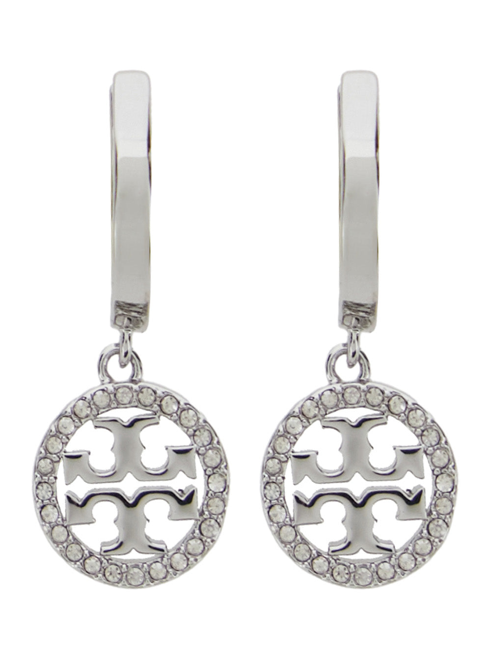 Tory Burch Icon Earrings — Silver Brass