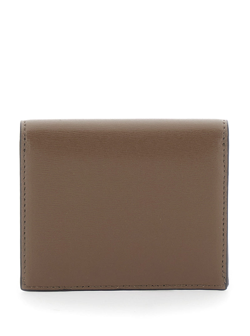 Toteme Leather T-Lock Card Case — Beige Cases