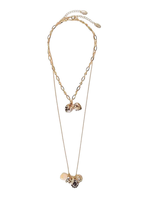 Twinset Brass Layered Chain Necklace — Gold Necklaces