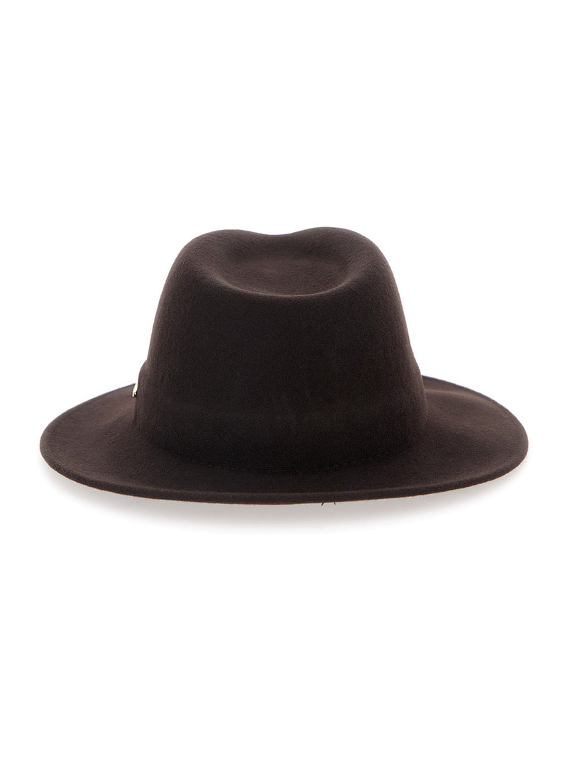 Twinset 262ta4450 Wool With Visor And Pompon Winter Hat — Brown