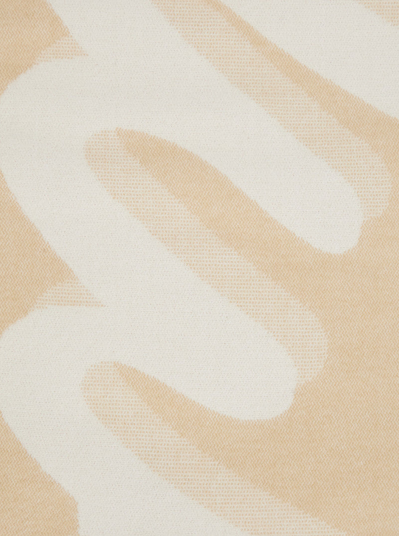 Twinset Geometric-Patterned Polyester Scarf — Beige Scarfs