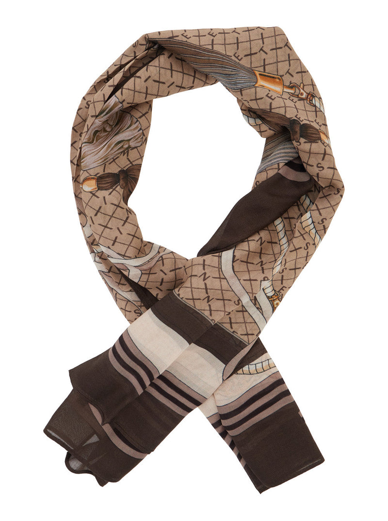 Twinset Modal Tech Scarf — Brown Scarfs