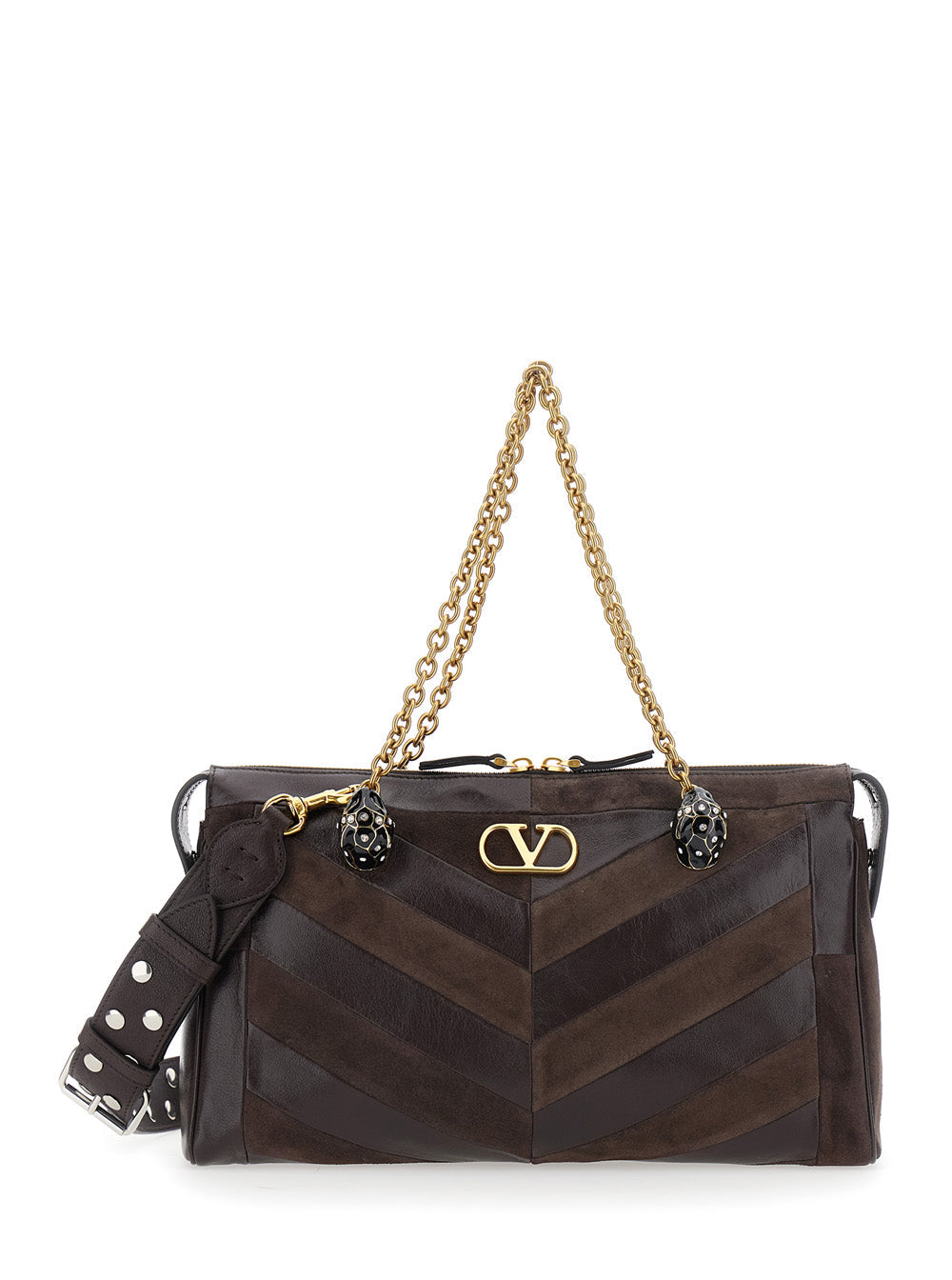 Valentino Garavani Shoulder Bag — Brown Lambskin