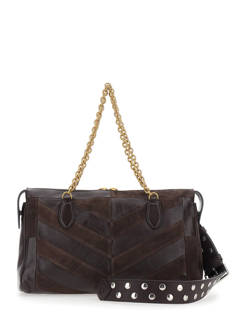 Valentino Garavani Shoulder Bag — Brown Lambskin