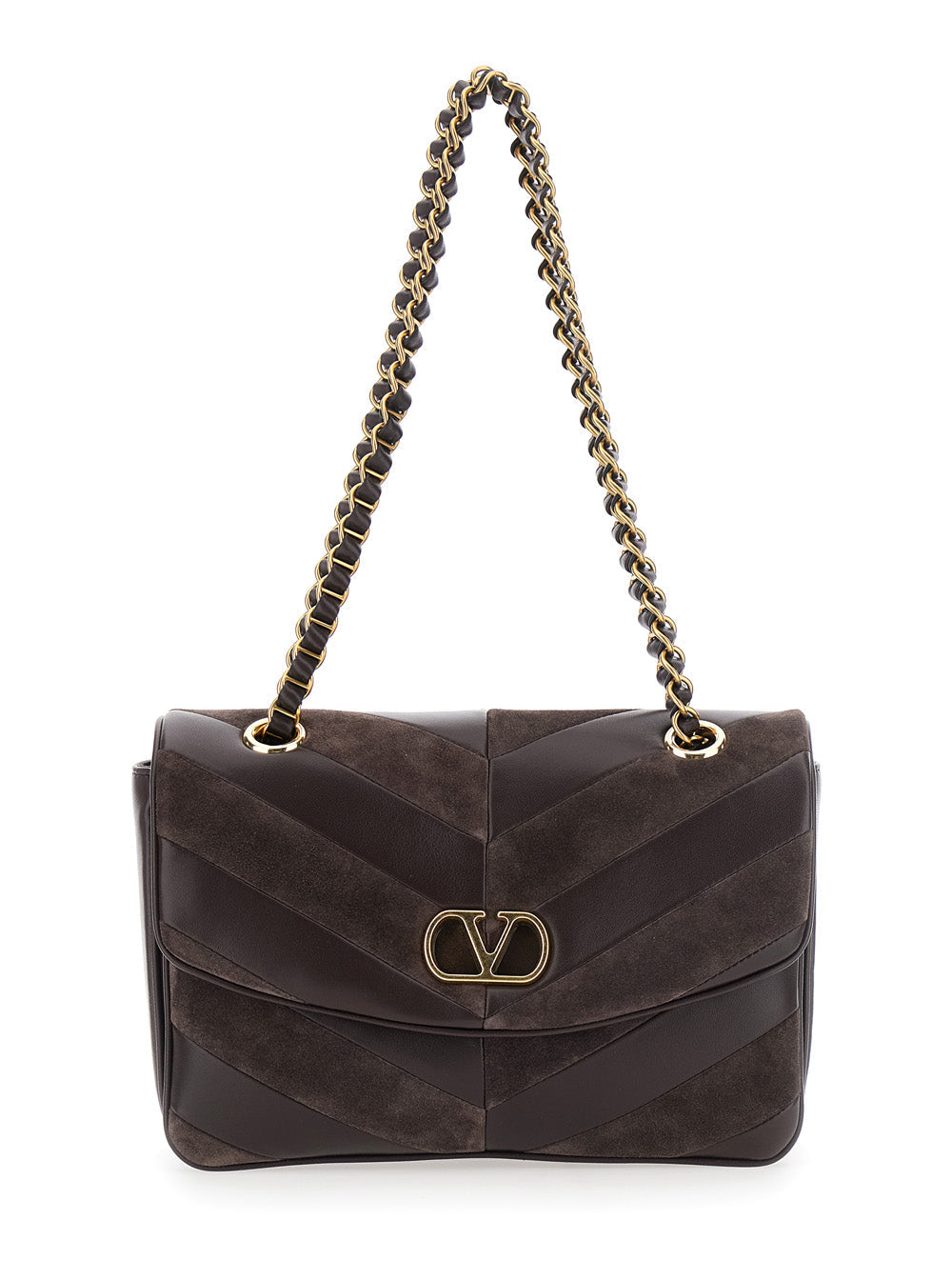 Valentino Garavani Crossbody Bag — Brown Lamb