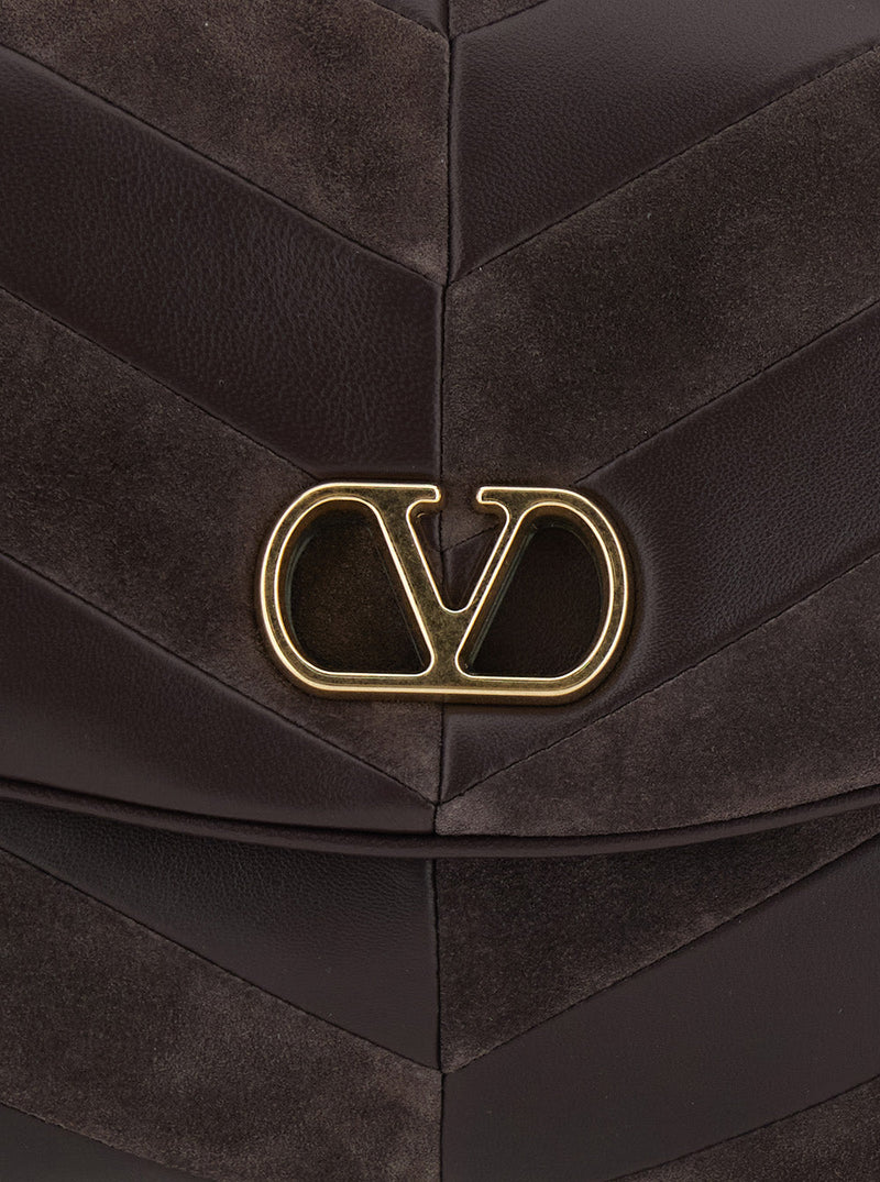 Valentino Garavani Crossbody Bag — Brown Lamb
