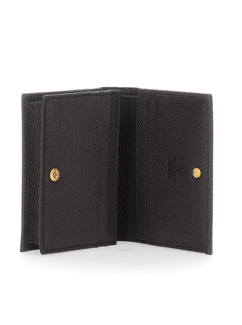 Valentino Garavani Calf Leather Flap Wallet — Brown