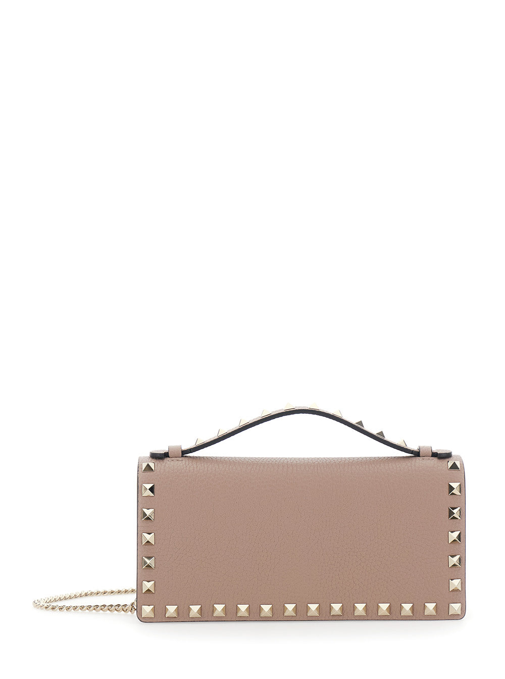 Valentino Garavani Rockstud-Embellished Leather Mini Bag — Pink Calf