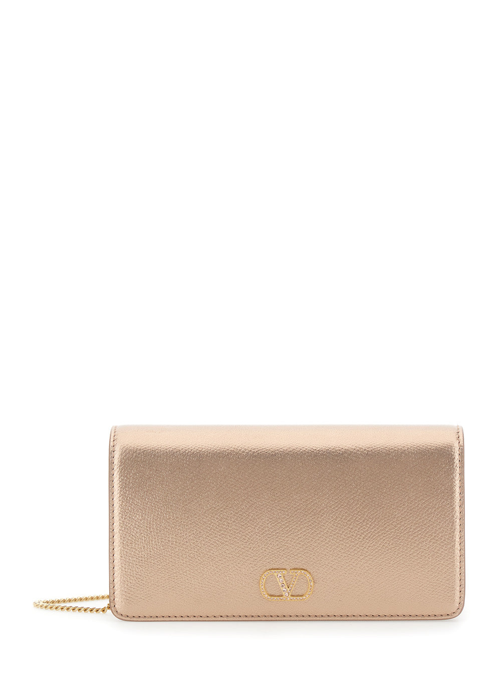 Valentino Garavani Clutch — Gold Calf Leather