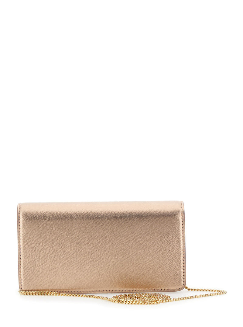 Valentino Garavani Clutch — Gold Calf Leather