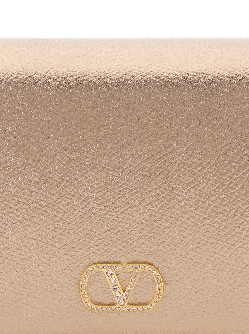 Valentino Garavani Clutch — Gold Calf Leather