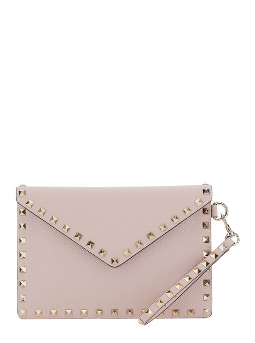 Valentino Garavani Clutch — Pink Calf Leather