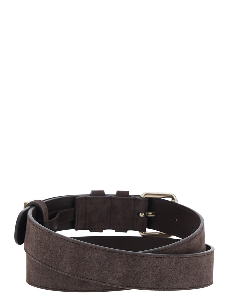 Valentino Garavani Belt — Brown Lamb Leather