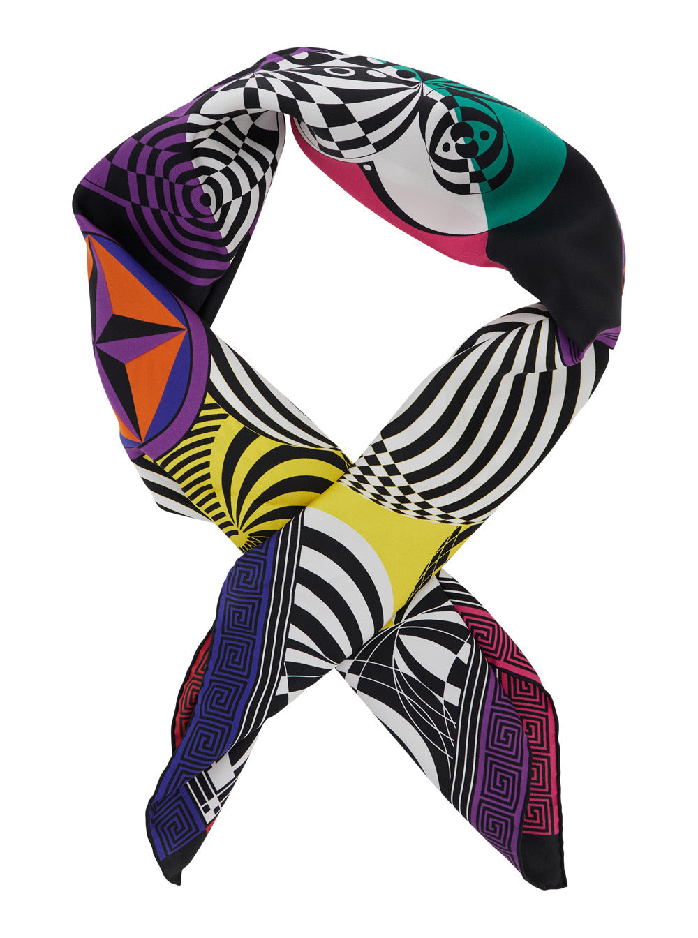 Versace Multicolour Theater Print Silk Scarf — Multicolor Scarfs