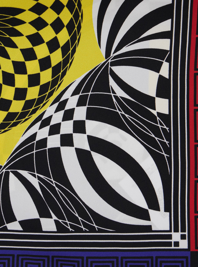 Versace Multicolour Theater Print Silk Scarf — Multicolor Scarfs