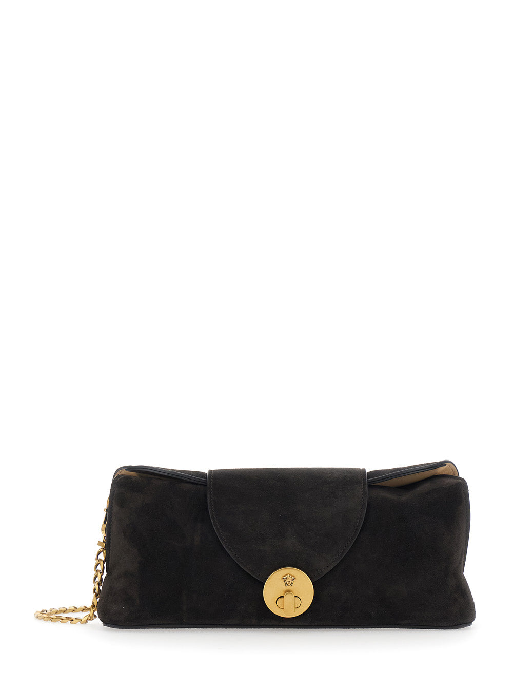 Versace Medusa Shoulder Bag — Brown Lamb
