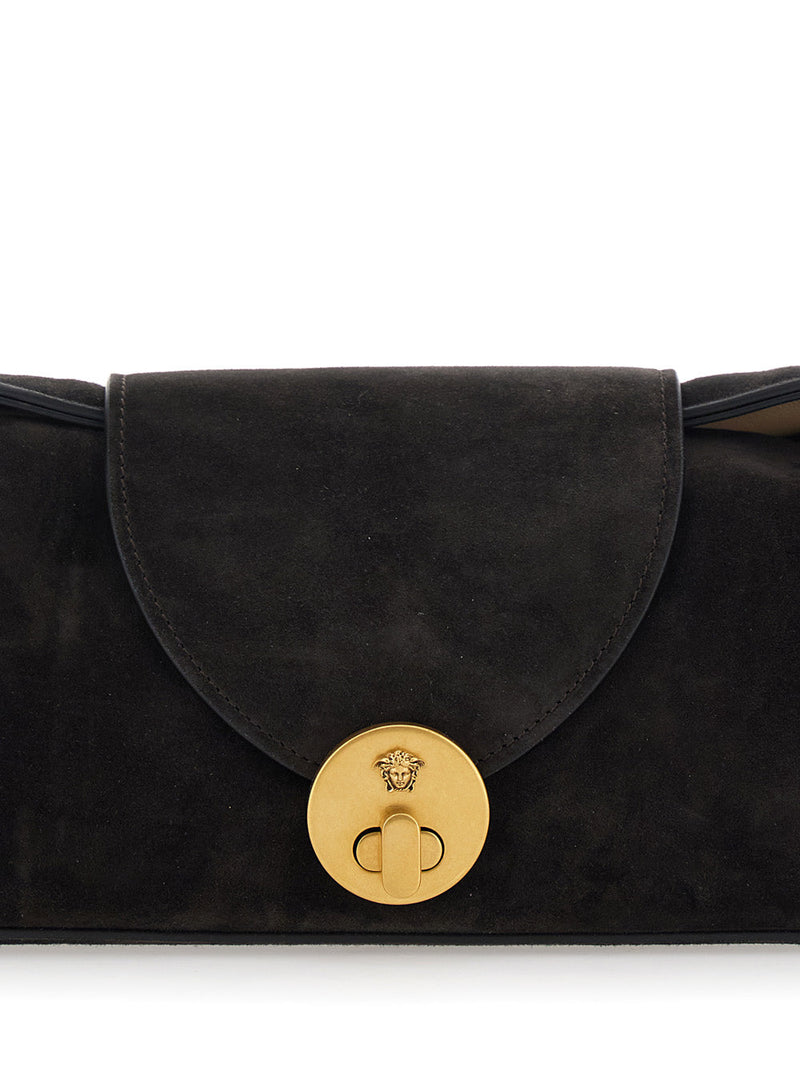 Versace Medusa Shoulder Bag — Brown Lamb