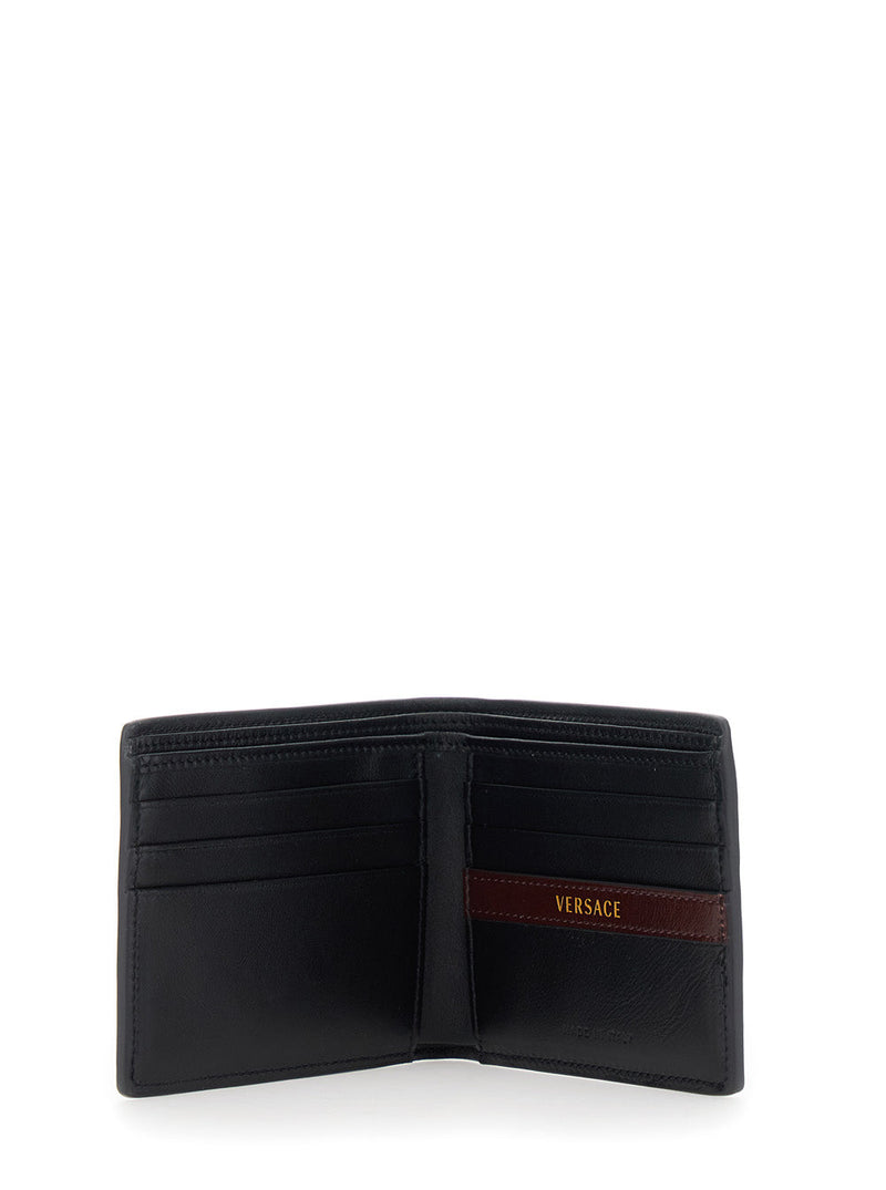 Versace Bi-Fold Wallet — Black Polyester