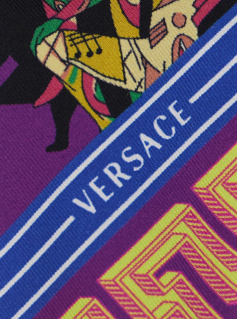 Versace Silk Theater Print Scarf — Multicolor Scarfs