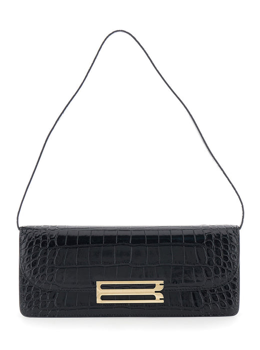Victoria Beckham Clutch — Black Calf Leather