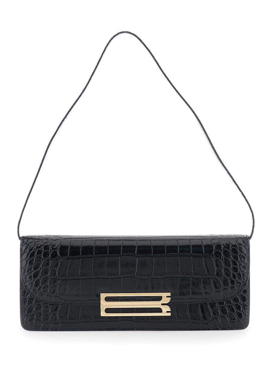 Victoria Beckham Clutch — Black Calf Leather