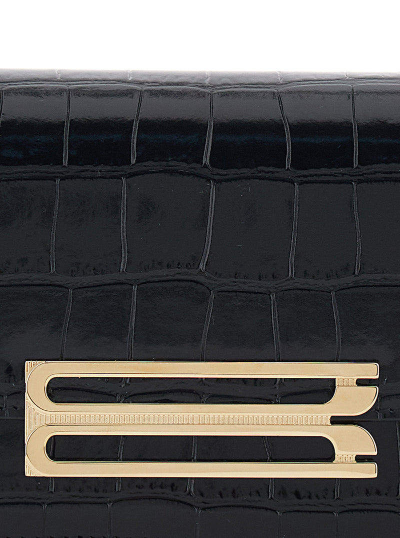 Victoria Beckham Clutch — Black Calf Leather