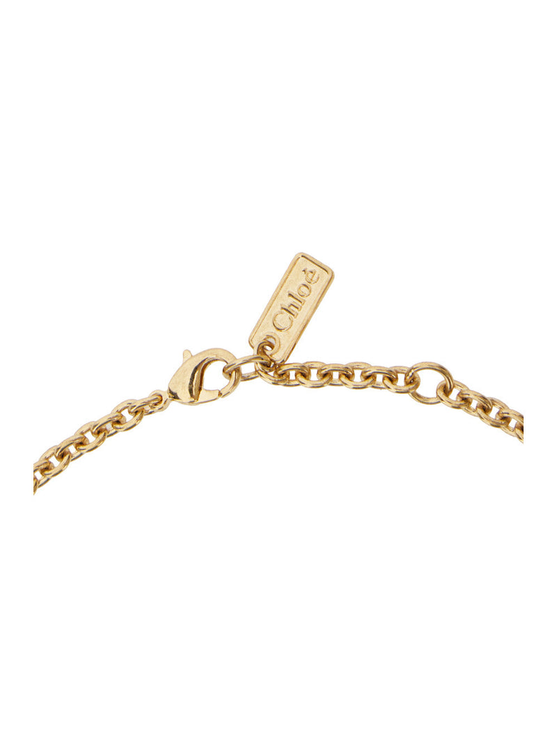 Chloé Three-Charm Chain Necklace — Gold Brass With Gold-coloured Logo Necklaces