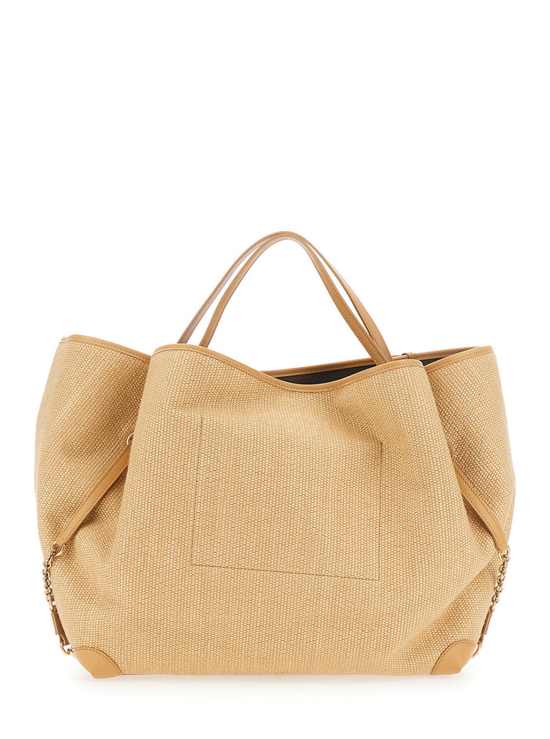 Chloé Clover Tote Bag — Beige Fabric