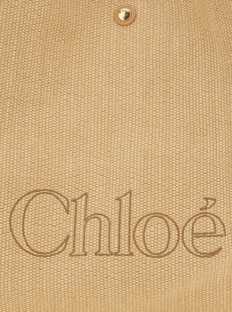 Chloé Clover Tote Bag — Beige Fabric