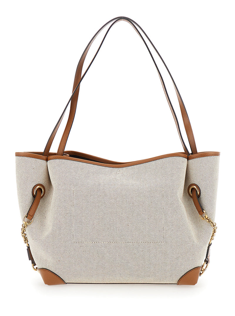 Chloé Clover Tote Bag — Brown Cotton