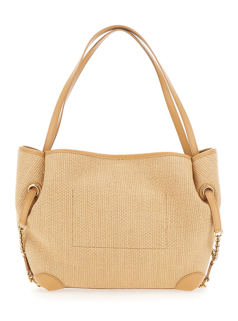 Chloé Raffia-Effect Fabric Tote Bag — Beige (raffia Effect)