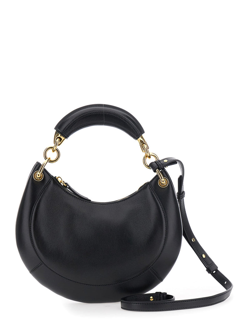 Chloé Leather Hobo Shoulder Bag — Black