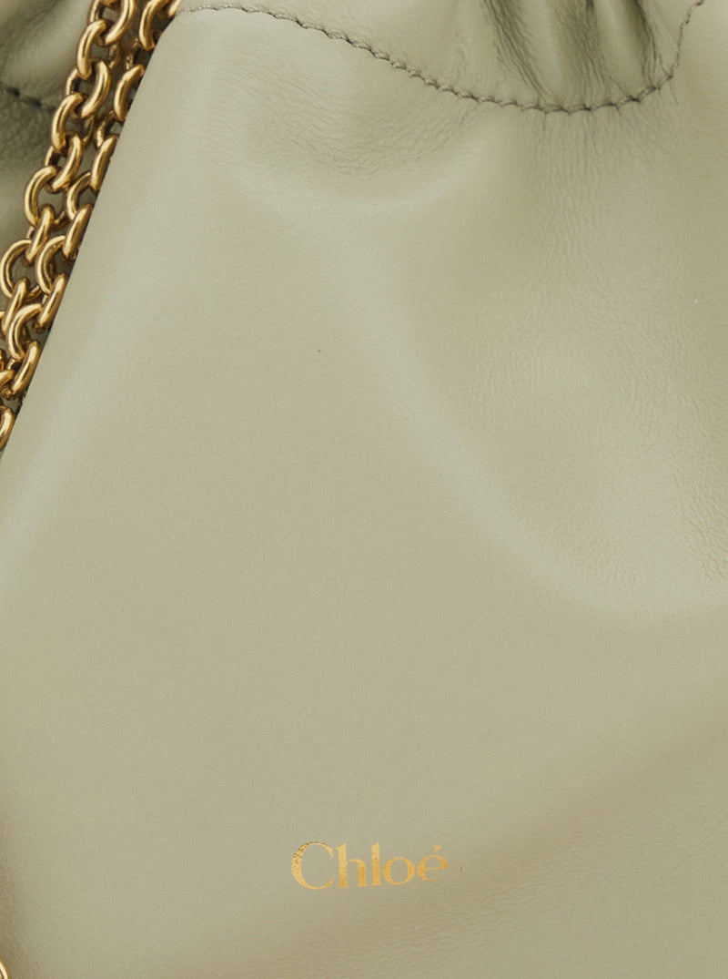 Chloé Icons Shoulder Bag — Gray Leather