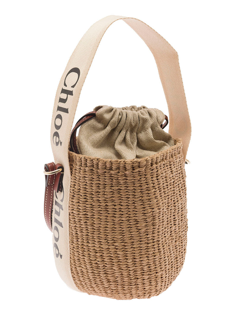 Chloé Woody Shoulder Bag — Beige Paper
