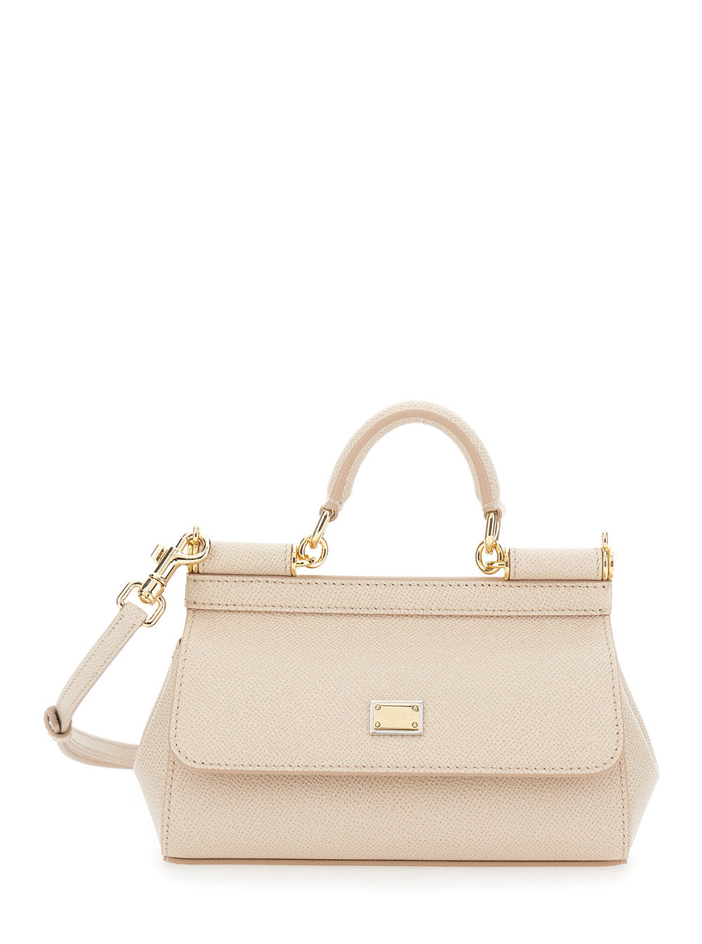 Dolce & Gabbana Sicily Top Handle Bag — Pink Leather