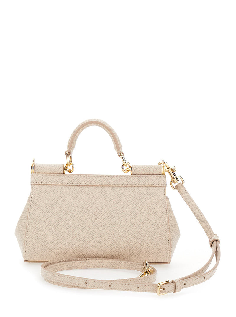 Dolce & Gabbana Sicily Top Handle Bag — Pink Leather
