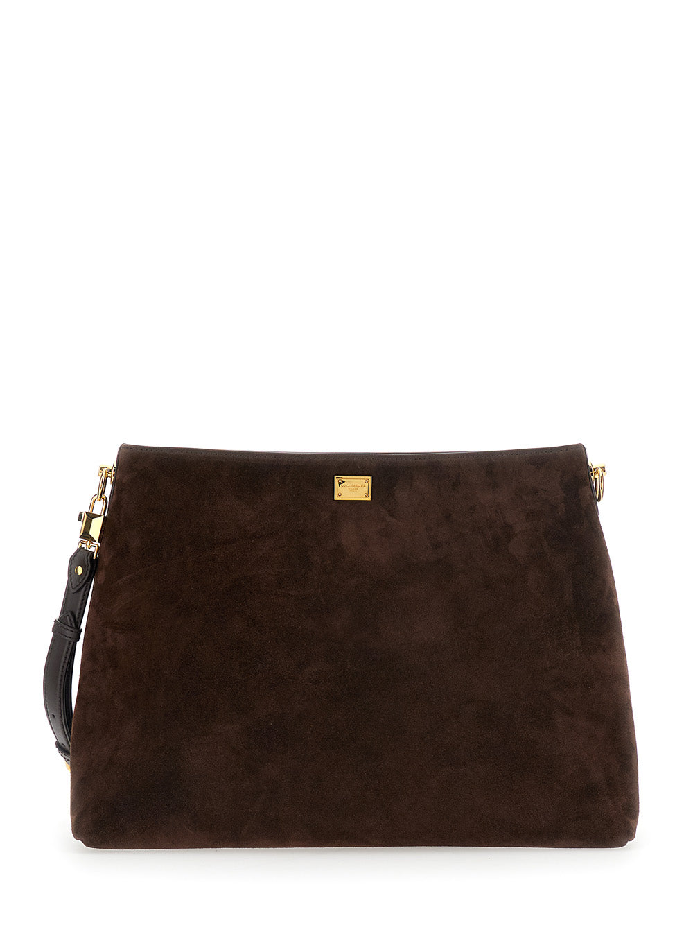 Dolce & Gabbana Vittoria Shoulder Bag — Brown Suede