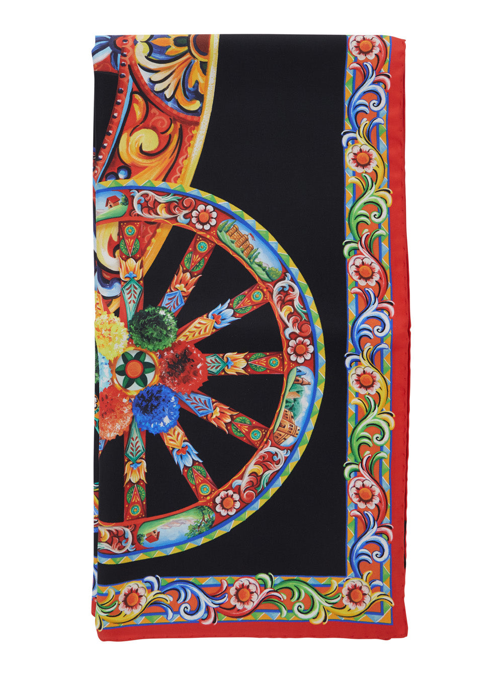 Dolce & Gabbana Carretto Print Silk Scarf — Multicolor Scarfs